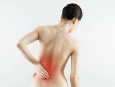 Back pain in the lumbar region of women