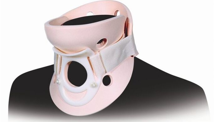 Orthosis that reduces the condition of osteochondrosis of the cervical spine